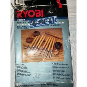 Ryobi DISCONTINUED 8 Piece Woodturning Tool Set 4220012 Wood Lathe Chisel Kit